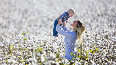 mother playing with child
