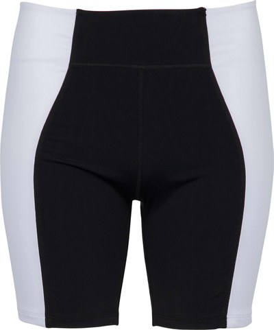 black and white swimming shorts